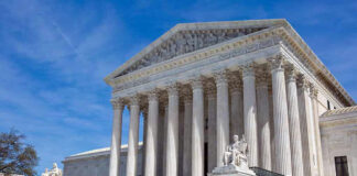 United States Supreme Court Building front entrance.