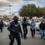 Who Is ICE Really Taking Off The Streets? ICE agents conducting an arrest in a parking lot