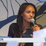 Melat Kiros speaks after ousting 15-term Rep. Diana DeGette in Colorado Congressional primary