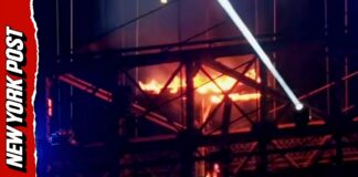 Brooklyn Bridge Catches Fire During Fourth Of July Fireworks Display