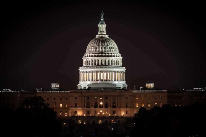 shutterstock_1122135188 United States Capitol dome illuminated at night