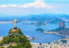 Christ the Redeemer overlooking Rio de Janeiro harbor.
