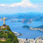 Christ the Redeemer overlooking Rio de Janeiro harbor.