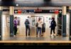 Commuters waiting on a subway platform