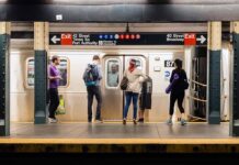 Sleeping Rider Ambushed — Cops Missing? Commuters waiting on a subway platform