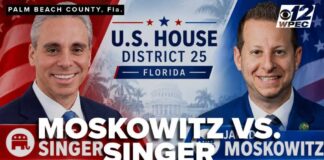 Moskowitz, Singer set for November battle over Florida's District 25 U.S. House seat