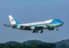 Air Force One Boeing 747 on approach