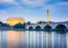 Felony Collapses—What Did Feds Miss? Arlington Memorial Bridge with Lincoln Memorial and Washington Monument at dusk