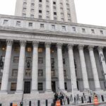 Slavery Panels Showdown Takes Wild Turn United States courthouse with grand neoclassical columns