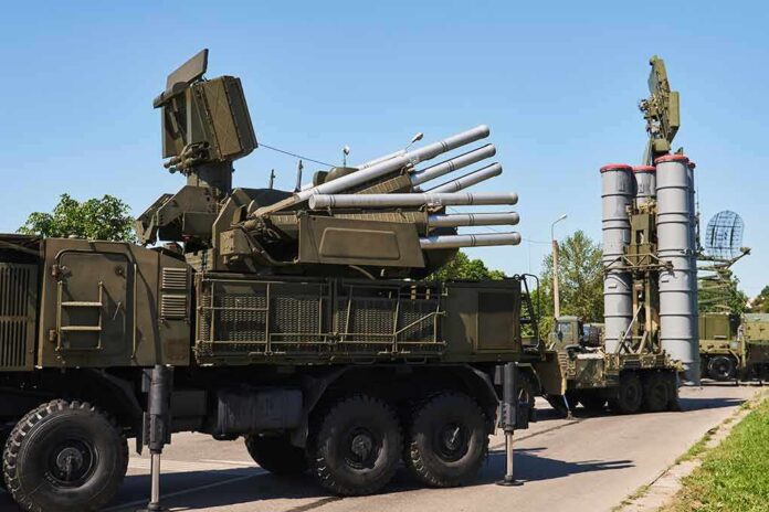 shutterstock_2128572566 military air defense vehicles on a road
