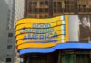Curved digital billboard with Good Morning America logo