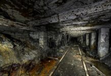 What Israel Is Still Finding Beneath Gaza Abandoned underground mine tunnel with decaying supports