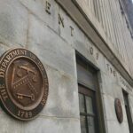 Inside the Shouting Matches Rattling Trump’s Treasury U.S. Treasury building exterior with bronze seal on stone wall