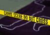 High School Night Turns Into Homicide Yellow crime scene tape with body outline in background