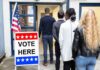 Subpoenas Loom: Who Orchestrated “Dan” Switch? Voters standing in line at a polling place entrance