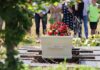 Almost Buried Alive – Teen Opens Eyes Mid-Wake White coffin with red flowers at outdoor burial