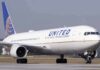 Terror Threat Text Freezes A United Flight United Airlines jet taxiing on runway